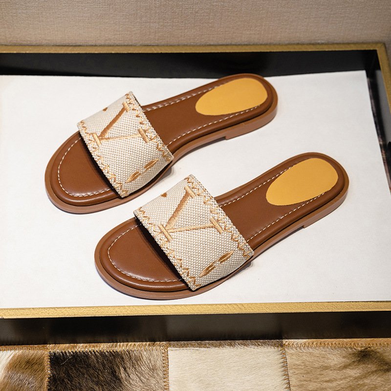 Designer Famous brand Luxury slippers Casual custom fashion ladies slipper
