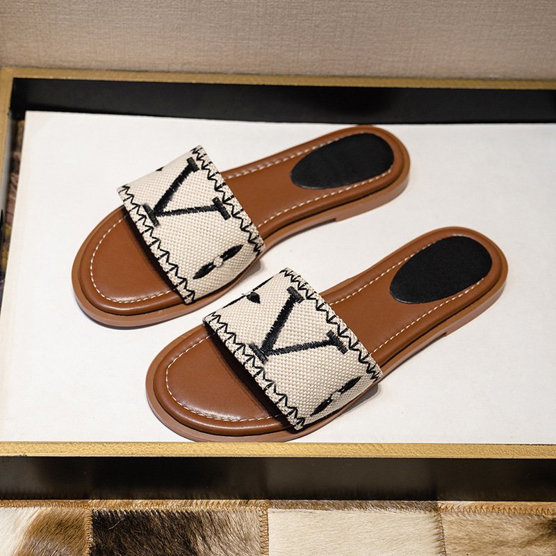 Designer Famous brand Luxury slippers Casual custom fashion ladies slipper