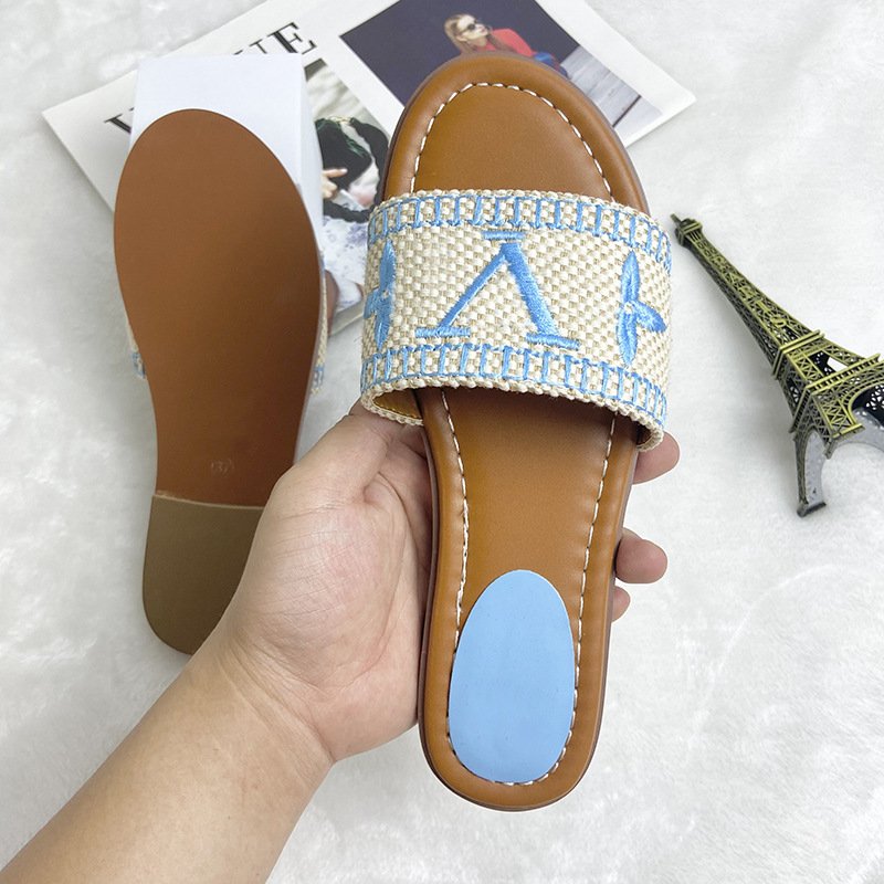 Designer Famous brand Luxury slippers Casual custom fashion ladies slipper