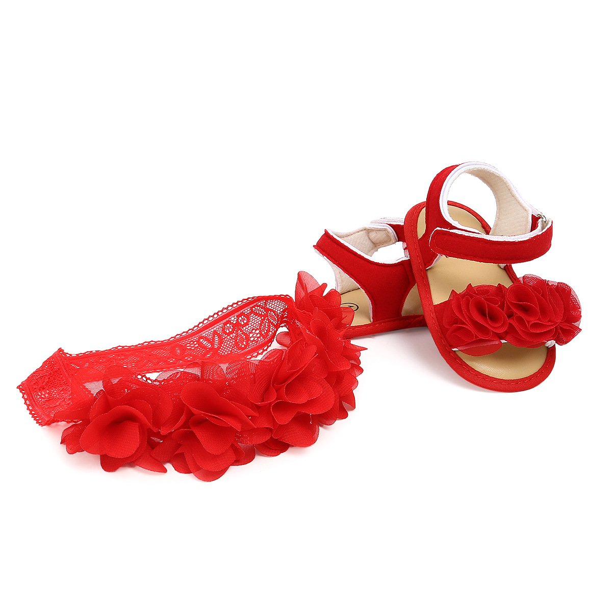 summer newborn infant leather shoes toddler flowers prewalker kids PU soft sole first walker baby girls sandals