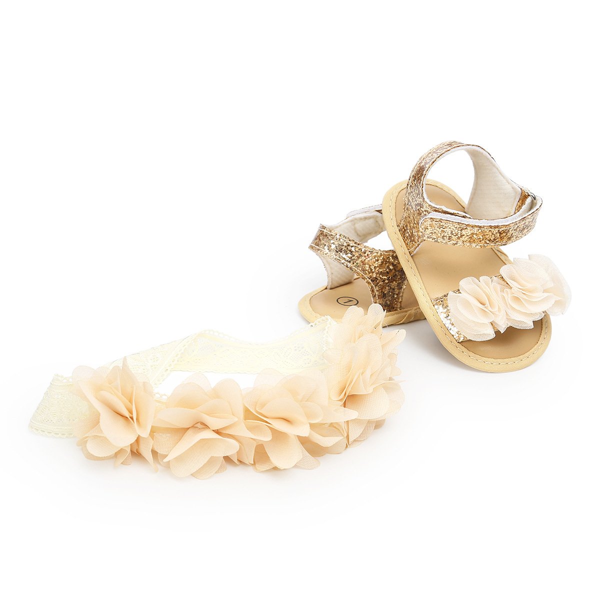 summer newborn infant leather shoes toddler flowers prewalker kids PU soft sole first walker baby girls sandals