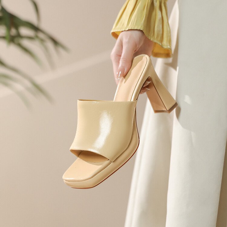 2022 hot sale famous branded ladies summer heeled sandals women's heels slides slippers for women