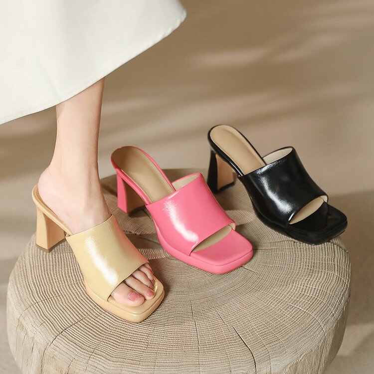 2022 hot sale famous branded ladies summer heeled sandals women's heels slides slippers for women