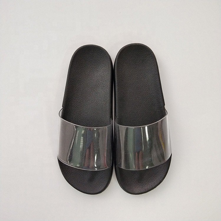 Hot-sale jelly summer slide sandals new design women men transparent slipper custom logo clear flip flops beach sliders