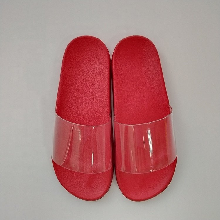 Hot-sale jelly summer slide sandals new design women men transparent slipper custom logo clear flip flops beach sliders