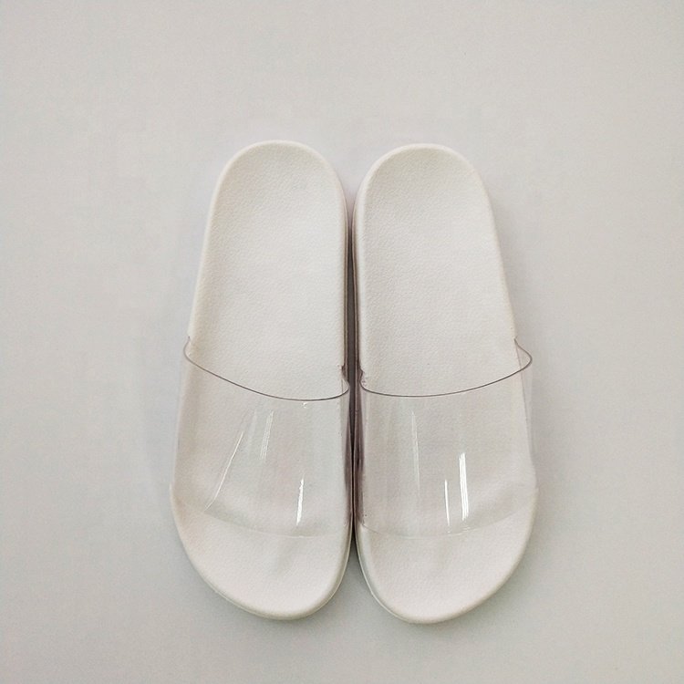 Hot-sale jelly summer slide sandals new design women men transparent slipper custom logo clear flip flops beach sliders
