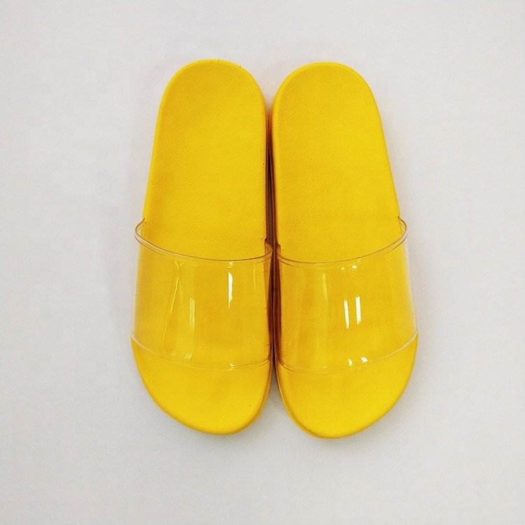 Hot-sale jelly summer slide sandals new design women men transparent slipper custom logo clear flip flops beach sliders