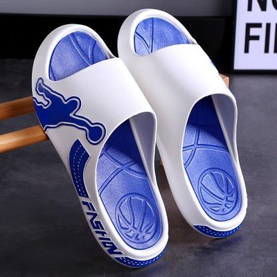 New Men's Athletic Slides Thick Sole Large Size Ins Non-Slip Durable Home Slippers