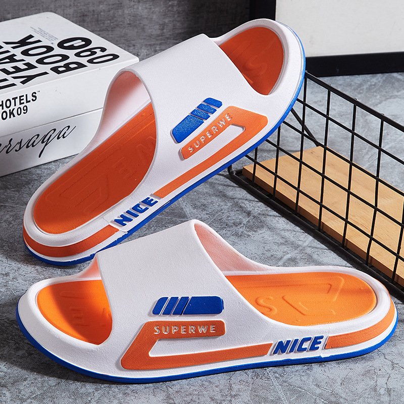 Silent slippers Platform slippers Women's summer indoor home 2024 new bathroom bath non-slip massage flip-flops men