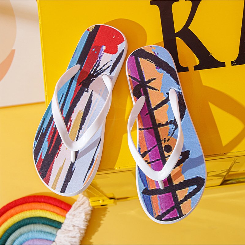 Wholesale Outdoor Flip Flop PVC Anti-slip Unisex Custom Flip Flops Beach Flip-flops Slippers Men Women