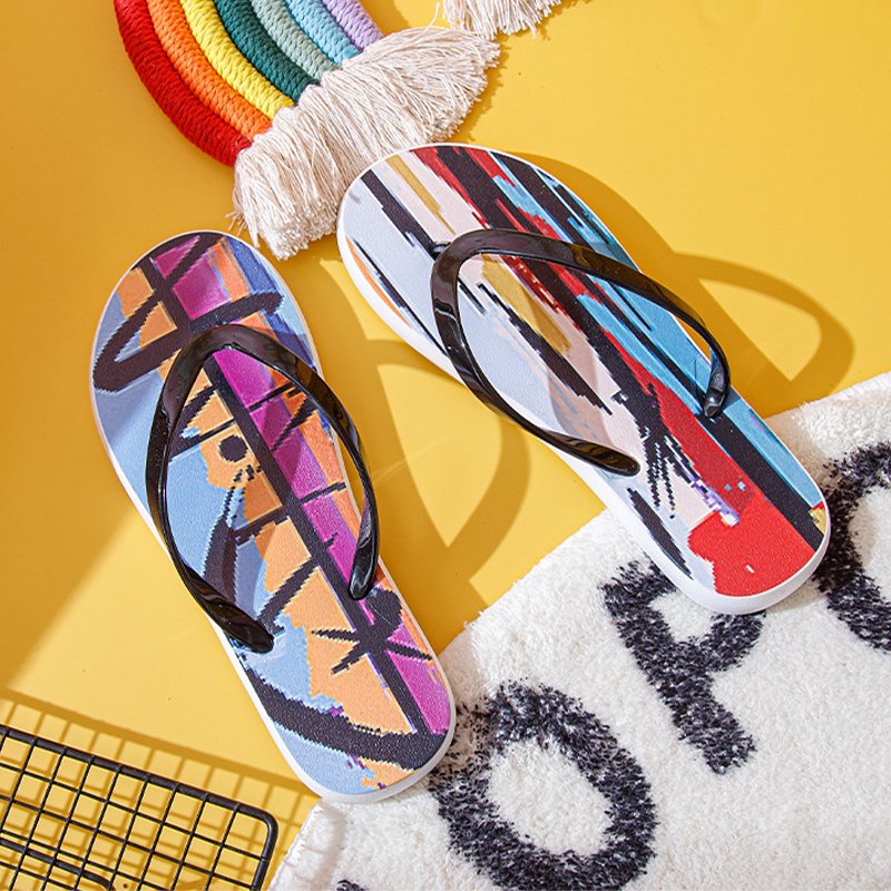 Wholesale Outdoor Flip Flop PVC Anti-slip Unisex Custom Flip Flops Beach Flip-flops Slippers Men Women