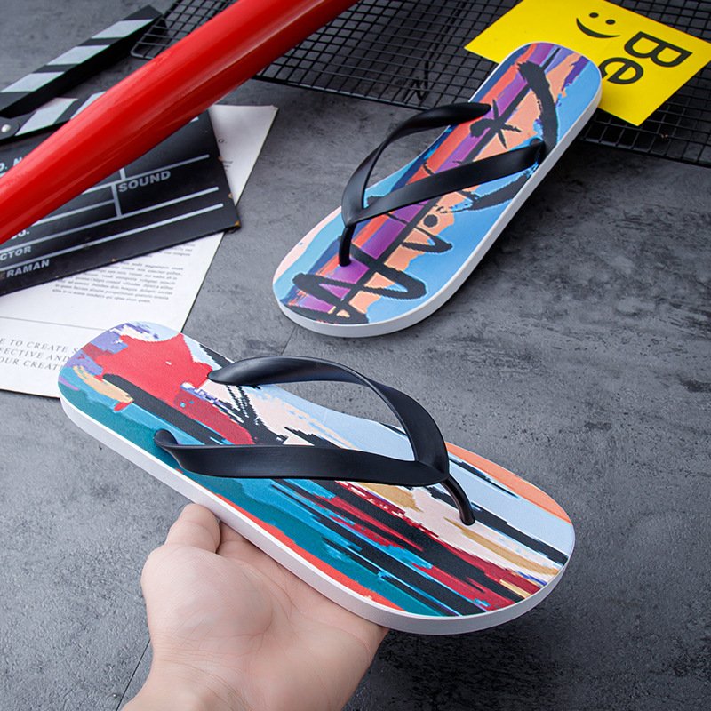 Wholesale Outdoor Flip Flop PVC Anti-slip Unisex Custom Flip Flops Beach Flip-flops Slippers Men Women