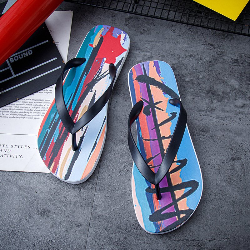 Wholesale Outdoor Flip Flop PVC Anti-slip Unisex Custom Flip Flops Beach Flip-flops Slippers Men Women
