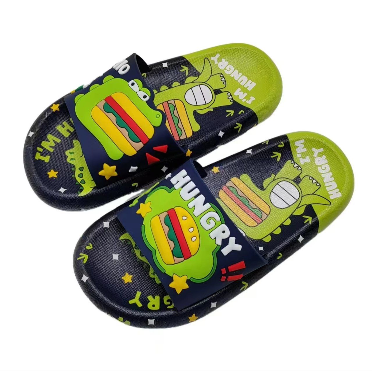 2024 Children Cartoon Print EVA Slippers Summer Kids Boys Bathroom Soft Sole Sandals Beach Water Indoor Anti-skid Slipper