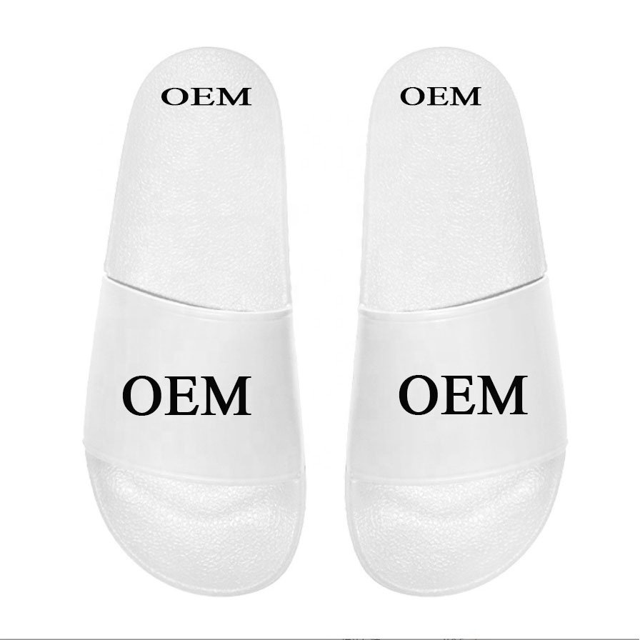 Oem Brown Color Solid Color Summer Indoor Hotel Pvc Custom Logo Men Plain Blank PVC Slide Slippers