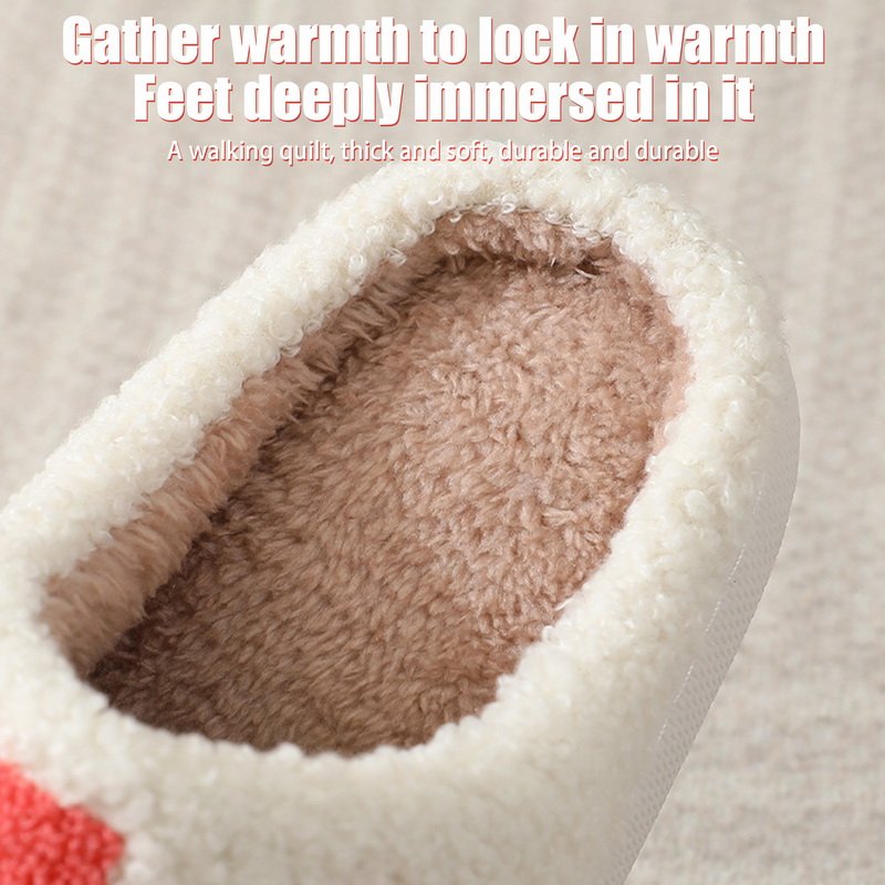 House Soft Checkered Fuzzy Checker Couple Indoor Slides Plush Women Cozy Warm Winter Fluffy Slippers