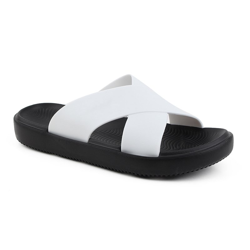 Olicom Men's Slide Sandals Cross Strap Thick Sole Cushion Open Toe Sport Comfortable Slides Sandals Mens Slides Slippers