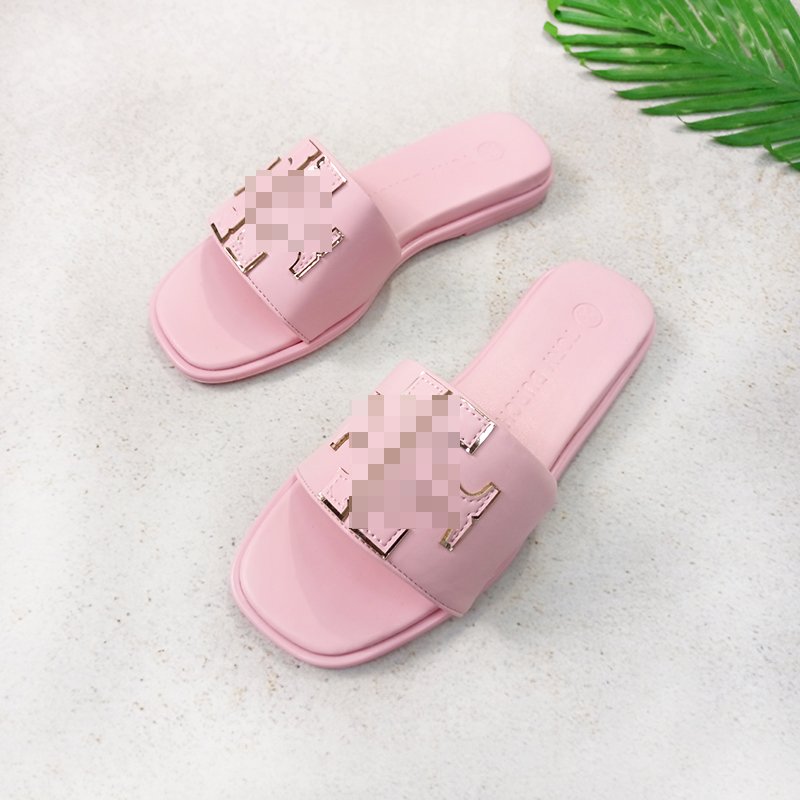 20234New Fashion PVC Flat Casual Slippers Women Girls Anti-Slip Lighted Cushioning Quick-Drying Leather Lining EVA Insole Beach