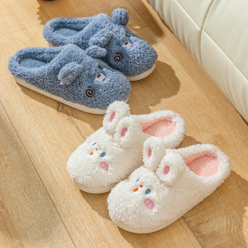 2024 Luxury Ladies Indoor Slides Fluffy Furry Plush Winter Fur House Slippers Cotton Insole EVA Trendy New Warm Slippers Women