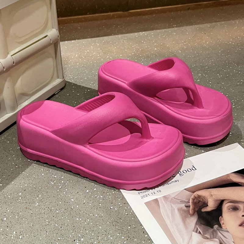 Women Summer Cloud Slides Pillow Sandals Thong Flat Flip-flops Slippers Home Anti-slip Bathroom Slides Slippers