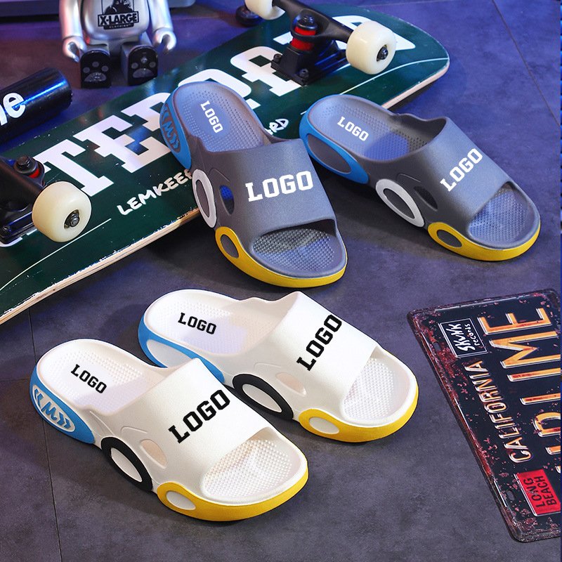 New Summer Outdoor Design Your Own Logo Custom Slides Unisex Fashion Beach Man Sandal Cool Slippers Men