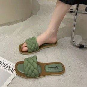 New Fashion Women Girls Summer Outdoor Flat Sandal Beach Shoes Slides Korean Style Outdoor Daily Casual Shopping Slipper