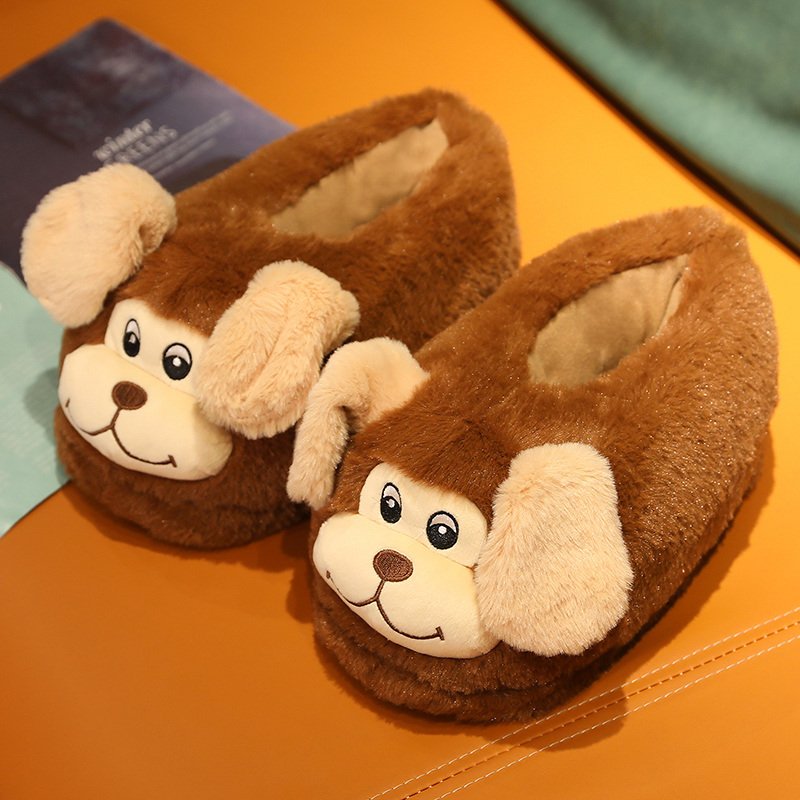 Hot Selling Plush Animal Slippers For Women Man 2023 New Couple Slides Soft Household Cartoon Indoor Antiskid Slippers