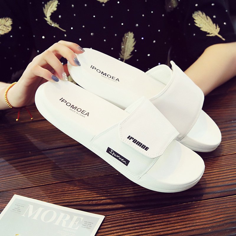 Custom Pool Sliders For Man Adjustable Strap Velcro PU Microfiber Leather Upper Slide Slippers Wholesale Designer Sandal