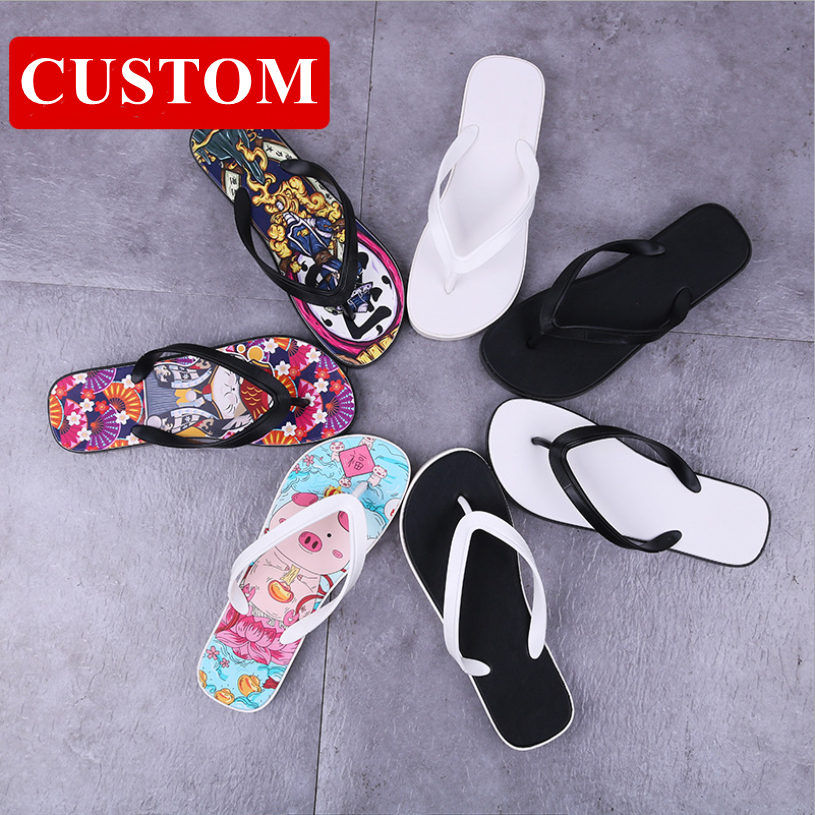 Manufacturers Cheap Summer Men's Beach Flip-Flops With Logo Thong Custom Logo Wedding Flip Flops Women