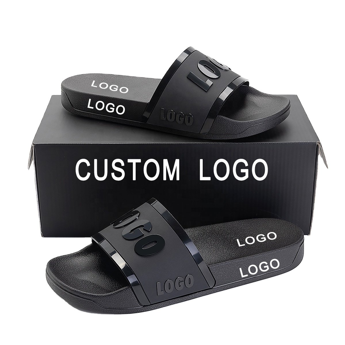 ODM OEM Men Women Slippers Custom 3D Screen Print Design LOGO Unisex Slides Slipper Casual Home Rubber Slippers Manufacturer