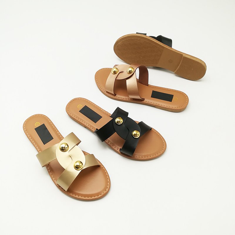 Hot wholesale young ladies shoes unique pvc convenient fashionable slides slippers