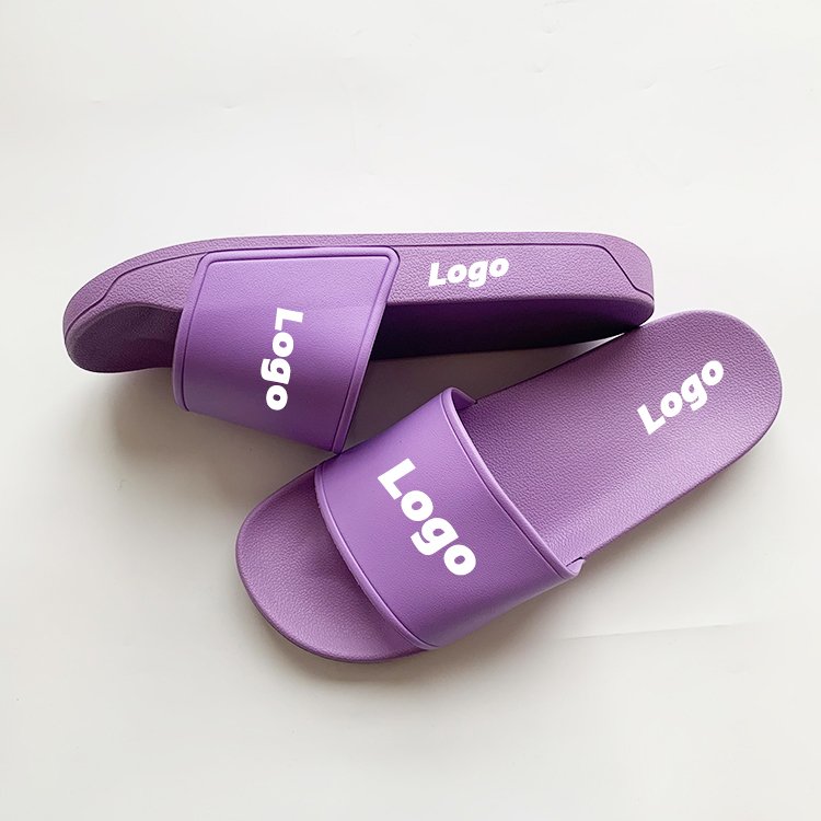 Custom Brand Slide Slippers Ladies Pvc Sandals Slide Slippers UK Women Bathroom Custom PVC Slide Slippers