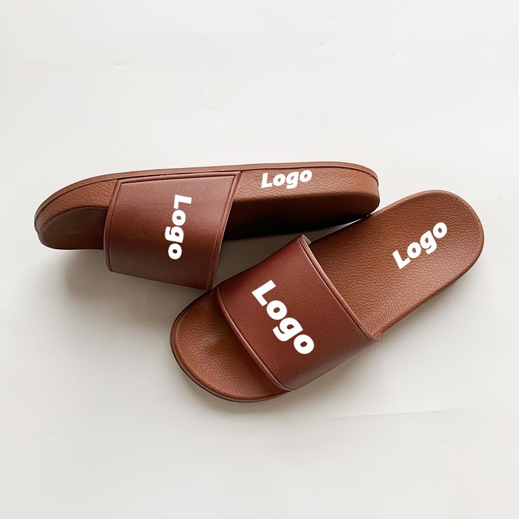 Custom Brand Slide Slippers Ladies Pvc Sandals Slide Slippers UK Women Bathroom Custom PVC Slide Slippers