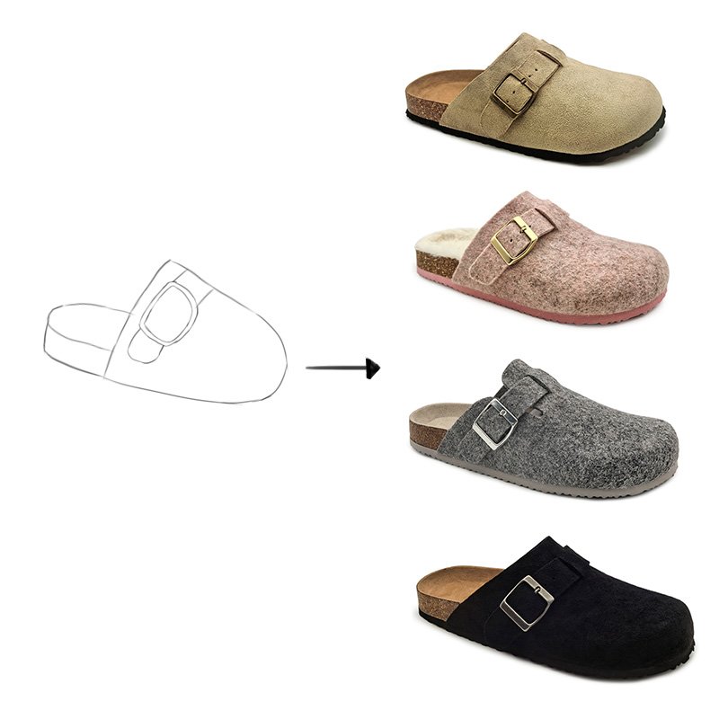 Hot Selling Many Color Choices Custom Cork slippers For Women 2024 Fashion Outdoor Indoor Closed Toe slides slippers
