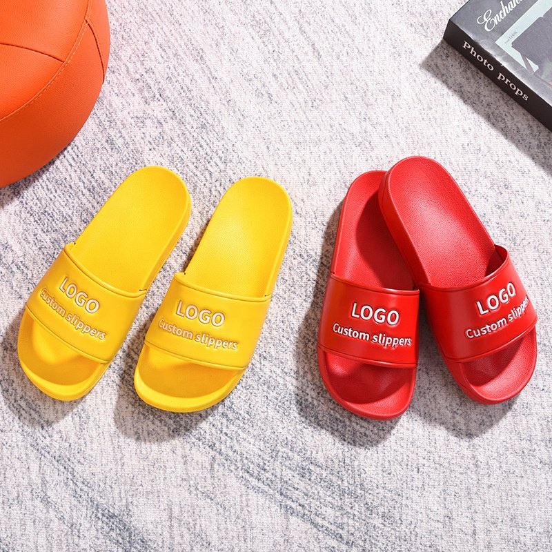 Factory Custom Slipper OEM LOgo Hotel Slippers Custom Logo Slides Sleepers Spa Slippers For Men