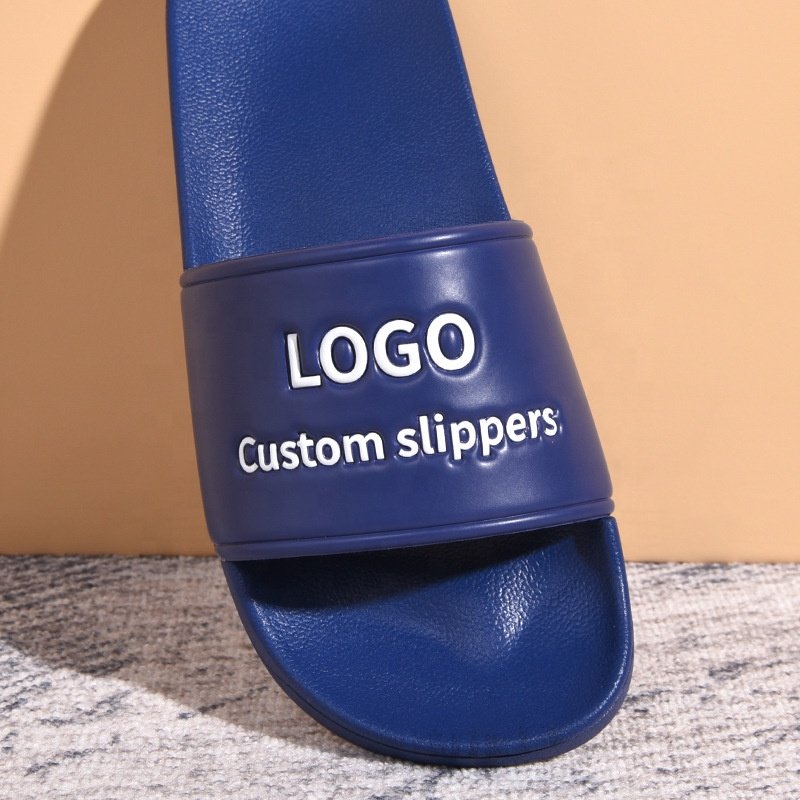 Factory Custom Slipper OEM LOgo Hotel Slippers Custom Logo Slides Sleepers Spa Slippers For Men