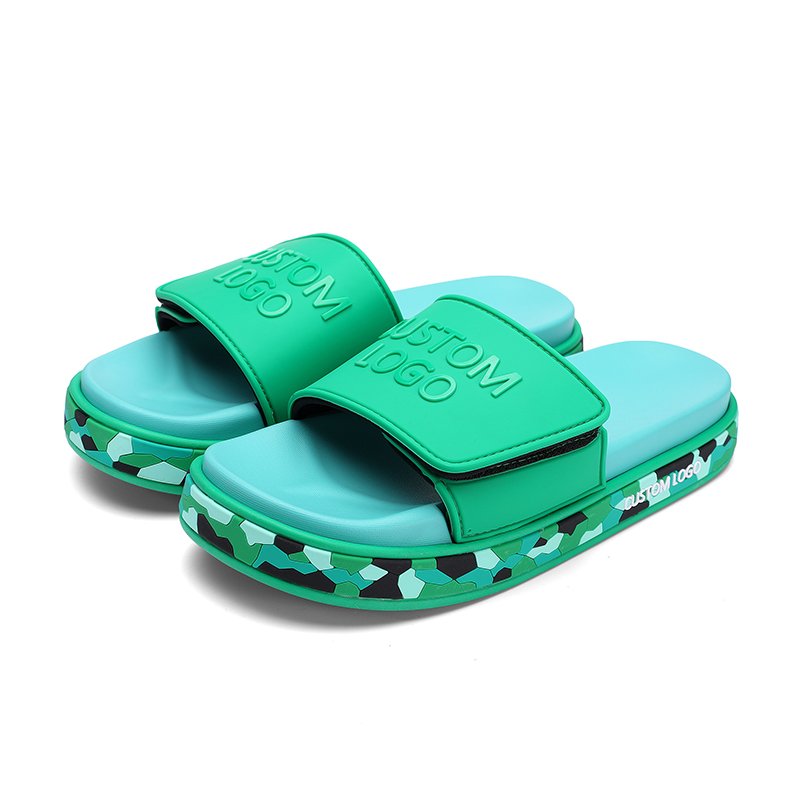 2024 Outdoor Custom Sleepers Logo Slides Sippers Custom Rubber Embossed Slides Slippers Sandals For Men