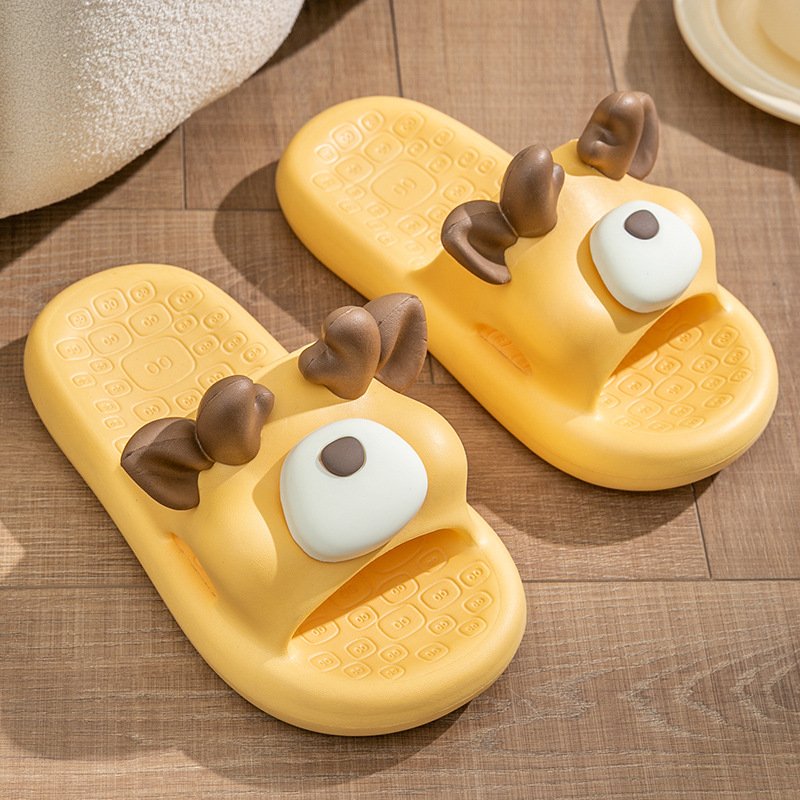 Women Soft Sole Cow Slipper Summer Beach Slide Slipper Couple Eva Cute Slide for Home Sandal Woman