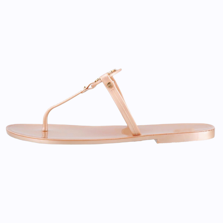 Official Version Women Luxury Flat Jelly Zapatos Plana Flip Flops Slippers TB Tory Birch Sandals