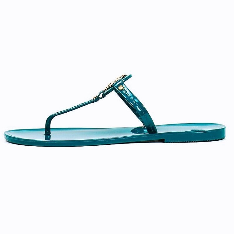 Official Version Women Luxury Flat Jelly Zapatos Plana Flip Flops Slippers TB Tory Birch Sandals