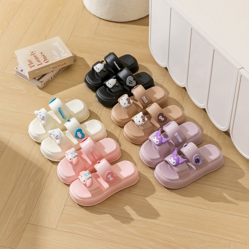 High Quality Lady Summer Flip Flop Sandals PVC Non-slip Shoes Pink Bathroom Girls Beach Slipper Flip Flops Indoor Soft Sandals