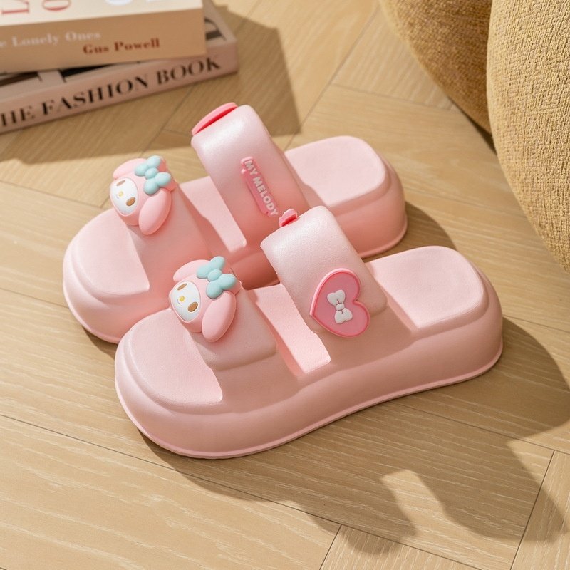High Quality Lady Summer Flip Flop Sandals PVC Non-slip Shoes Pink Bathroom Girls Beach Slipper Flip Flops Indoor Soft Sandals
