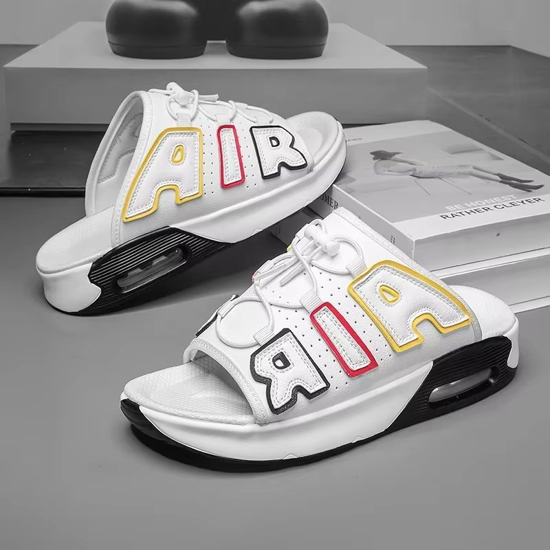 2024Latest Summer Leisure Air Cushion Anti Slip Men's Sandals Outdoor Versatile Fashion Artificial Leather Beach Shoes Size39-44