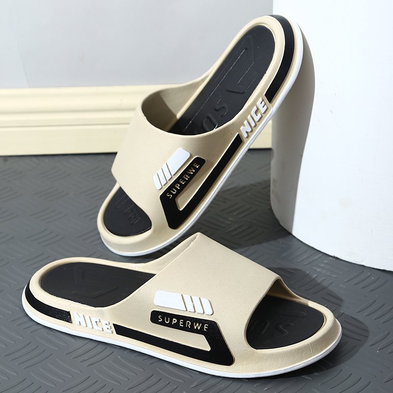 Non-slip Home Men House Slippers Sandals Shoes Mens Outdoor Cushioned Pvc Sole Green Slippers