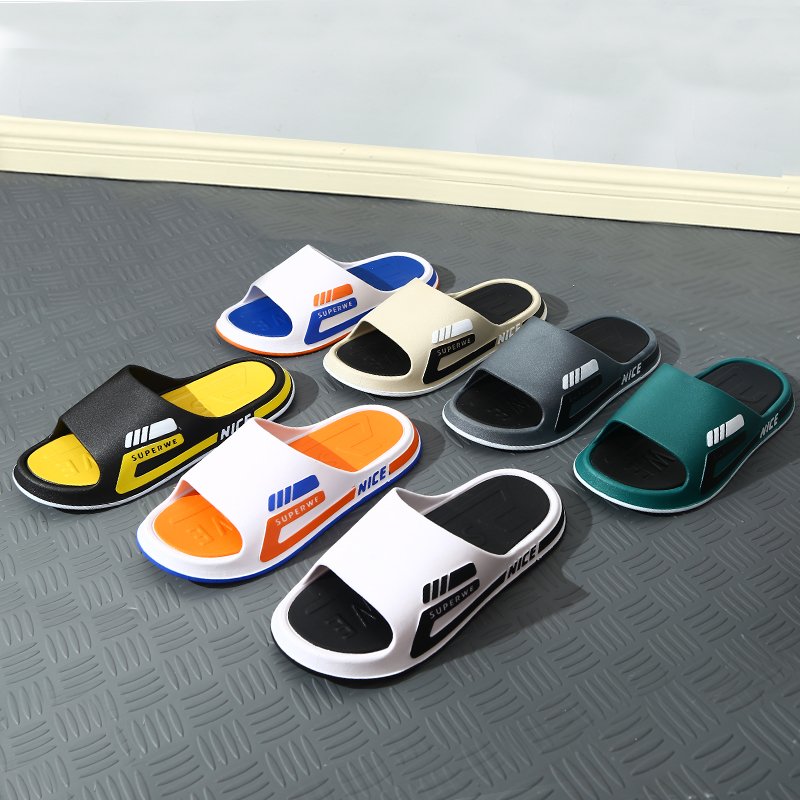 Non-slip Home Men House Slippers Sandals Shoes Mens Outdoor Cushioned Pvc Sole Green Slippers