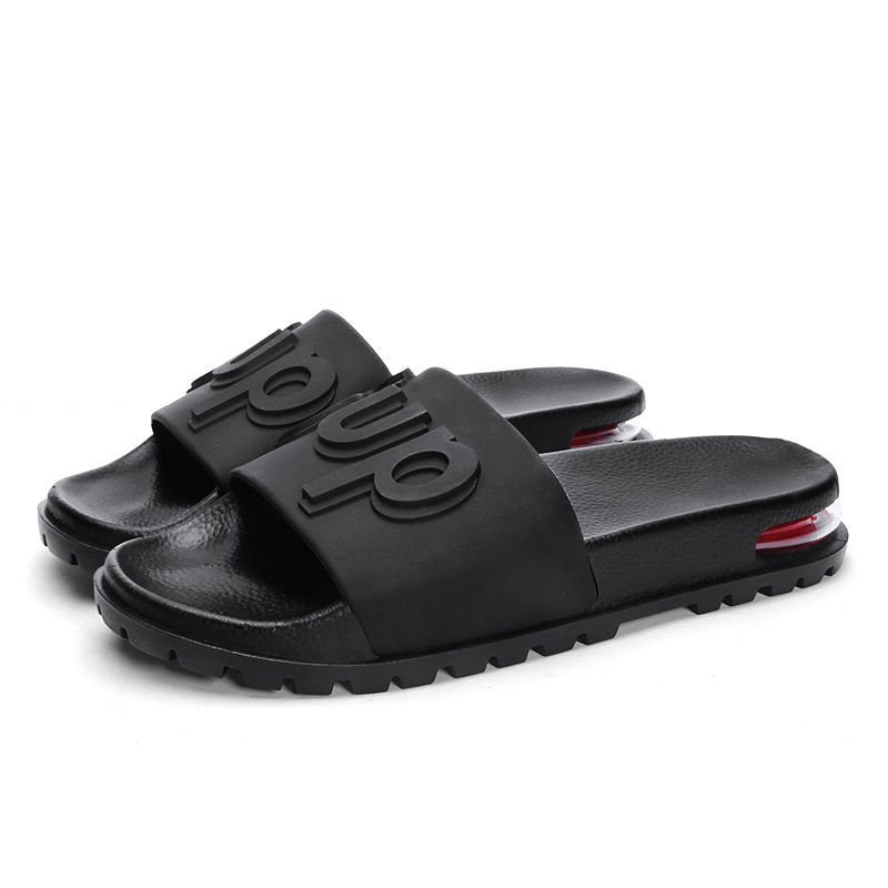 Nicecin Air Sole Black 3D Logo PVC Buckle Fashion PU Slide Ladies Designer Slides Slippers For Women luxury slides