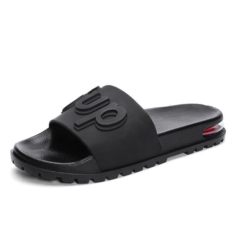 Nicecin Air Sole Black 3D Logo PVC Buckle Fashion PU Slide Ladies Designer Slides Slippers For Women luxury slides