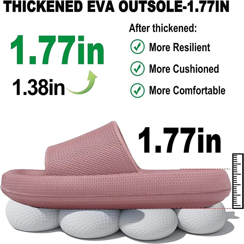 Custom Cloud Slippers for Women and Men Unisex Pillow Slippers Thick Sole Cloud Cushion Slides Soft Shower Bathroom Slides