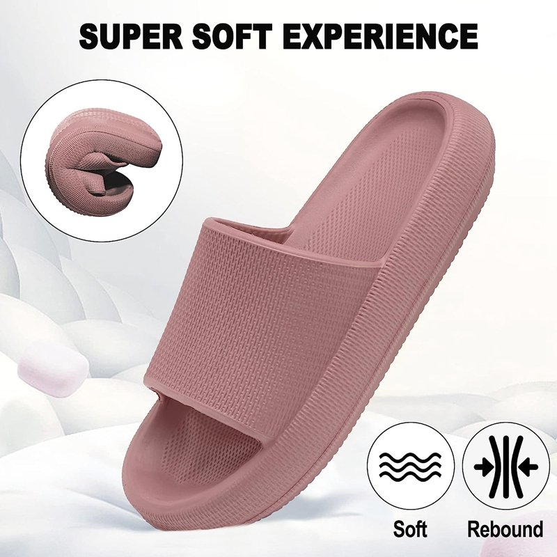 Custom Cloud Slippers for Women and Men Unisex Pillow Slippers Thick Sole Cloud Cushion Slides Soft Shower Bathroom Slides