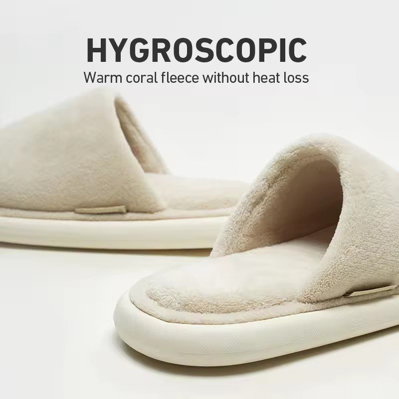 Winter Slides Slippers For Women And Men Soft Warm Cotton Fuzzy Home Indoor Slippers Couple Unisex Anti-slip Wholesale